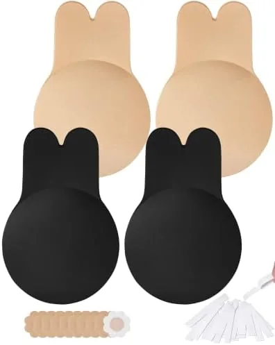 sticky bra for womenrabbit ear lift up adhesive brasbackless strapless push up bra for deep v dresseswith nipple covers